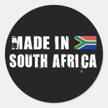 Made in South Africa Round Sticker