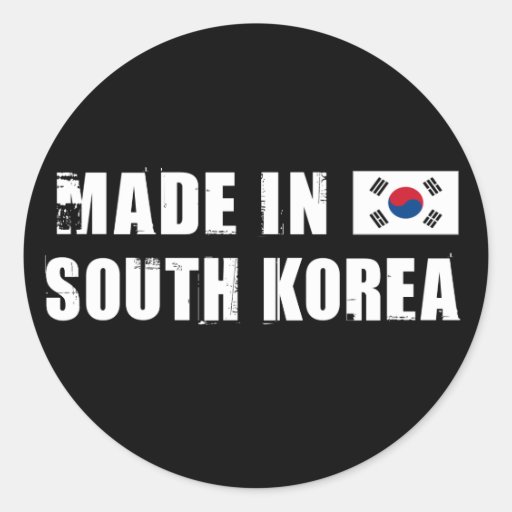 Made in South Korea Classic Round Sticker Zazzle
