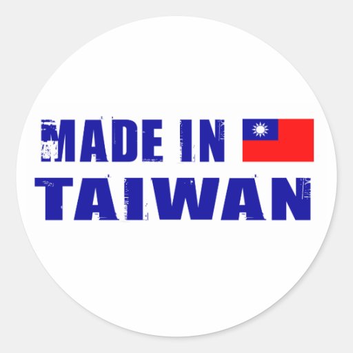 Made in Taiwan Classic Round Sticker Zazzle