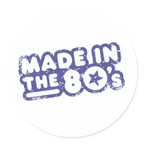 Made In The 80's Round Sticker