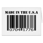 Made in the U.S.A barcode Greeting Card