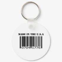Made in the U.S.A barcode keychains