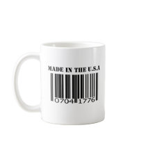 Made in the U.S.A barcode mugs