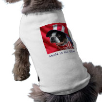 Made in the USA Dog Boston Terrier T Shirt pet clothing by foothillsmkt Made in the USA Dog Boston Terrier T Shirt pet clothing