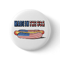 Made in the USA Patriotic Hot Dog buttons by countrykitchen Made in the USA Patriotic Hot Dog buttons