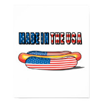 Made in the USA Patriotic Hot Dog posters by doonidesigns Made in the USA Patriotic Hot Dog posters