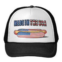 Made in the USA Patriotic Hot Dog Trucker Hat
