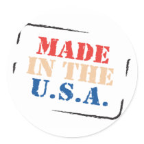 Made In The USA stickers by usatshirts Made In The USA stickers
