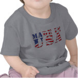 Made In USA Red White Blue Patriotic Colors Tshirts