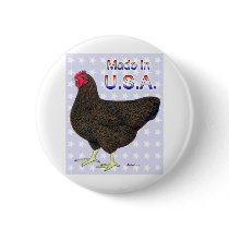 Made In USA Rock Hen buttons by diane_jacky Made In USA Rock Hen buttons
