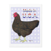 Made In USA Rock Hen postcards by diane_jacky Made In USA Rock Hen postcards