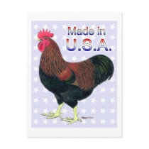 Made In USA Rock Rooster postcards by diane_jacky Made In USA Rock Rooster postcards