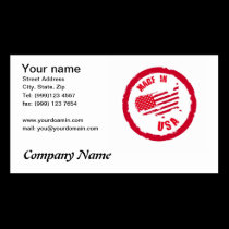 Made in USA rubber stamp design business card business cards