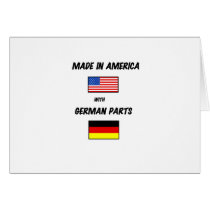 MADE IN USA WITH GERMAN PARTS cards by edissler MADE IN USA WITH GERMAN PARTS cards