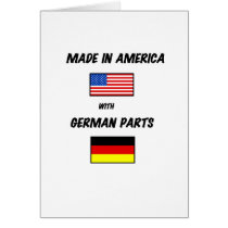 MADE IN USA WITH GERMAN PARTS cards by edissler MADE IN USA WITH GERMAN PARTS cards