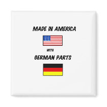 MADE IN USA WITH GERMAN PARTS magnets by edissler MADE IN USA WITH GERMAN PARTS magnets