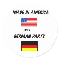 MADE IN USA WITH GERMAN PARTS stickers by edissler MADE IN USA WITH GERMAN PARTS stickers