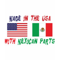 Made In USA With Mexican Parts Kids t-shirts
