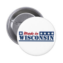 Made In Wisconsin Pinback Buttons