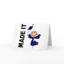 MADE IT Stick Figure Graduation Card