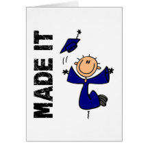 MADE IT Stick Figure Graduation Cards
