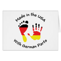 Made With German Parts cards by Oktoberfest_TShirts Made With German Parts cards