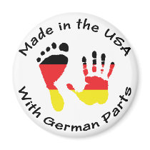 Made With German Parts Refrigerator Magnet