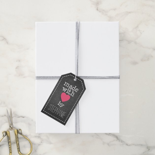 Made With Love By You - chalkboard Pack Of Gift Tags 3/3