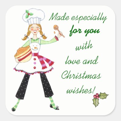 Made with Love Christmas Baking Stickers