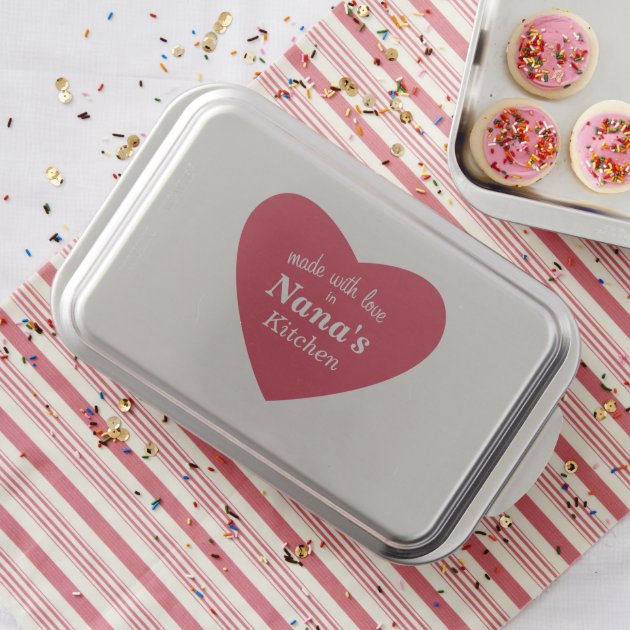 Made with Love Food Label Cake Pan