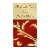 Made with Love Valentines Baking Kitchen Label