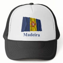 Madeira Waving Flag with Name Mesh Hats