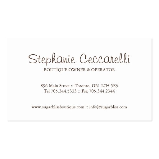 Madeleine Cookies Business Cards (back side)