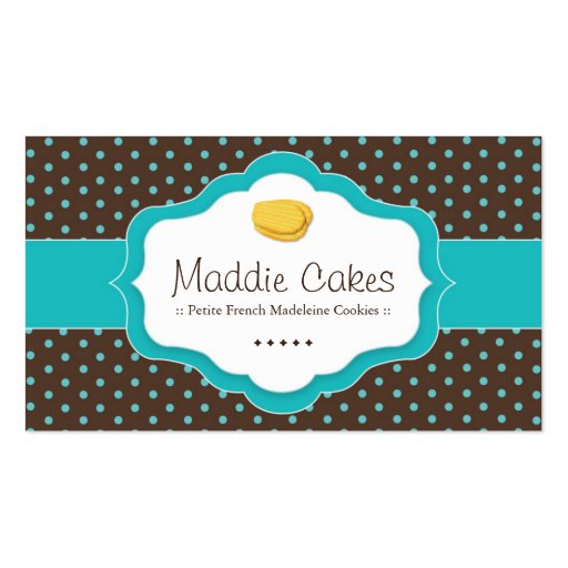 Madeleine Cookies Business Cards (front side)