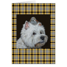 Madeline on Plaid card