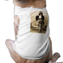 Madge Lessing on Bike Vintage 1902 pet clothing