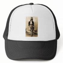 Madge Lessing on Bike Vintage 1902 Trucker Hats