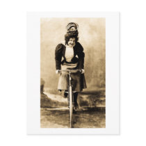 Madge Lessing on Bike Vintage 1902 Post Card