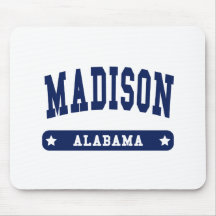 Madison Alabama College Style tee shirts Mouse Pads