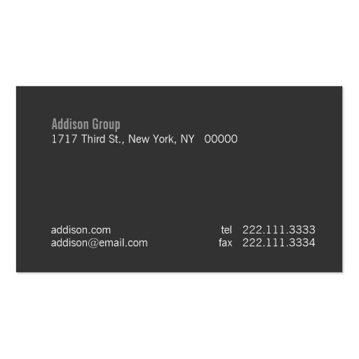 Madison Business Card Templates (back side)