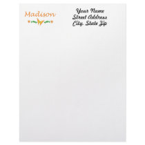Madison (Orange Butterfly) Letterhead