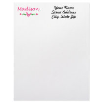 Madison (Pink Butterfly) Letterhead Design
