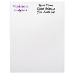 Madison (Purple Butterfly) Custom Letterhead