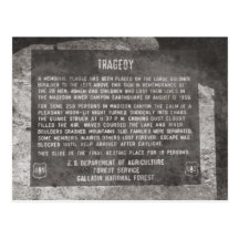 Madison River Canyon Earthquake Tragedy Postcard