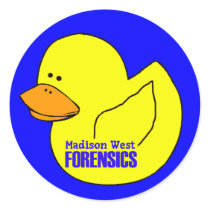 Madison West Forensics Duck Sticker by juano9 Madison West Forensics Duck Sticker
