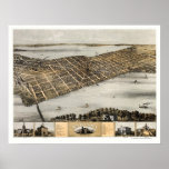 Madison, WI Panoramic Map - 1867 Print