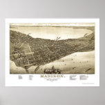 Madison, WI Panoramic Map - 1885b Posters