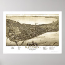 Madison, WI Panoramic Map - 1885b Posters
