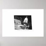 Madison, Wisconsin capitol at night Print