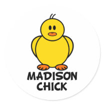Madison Wisconsin Chick stickers by chicktshirts8 Madison Wisconsin Chick stickers
